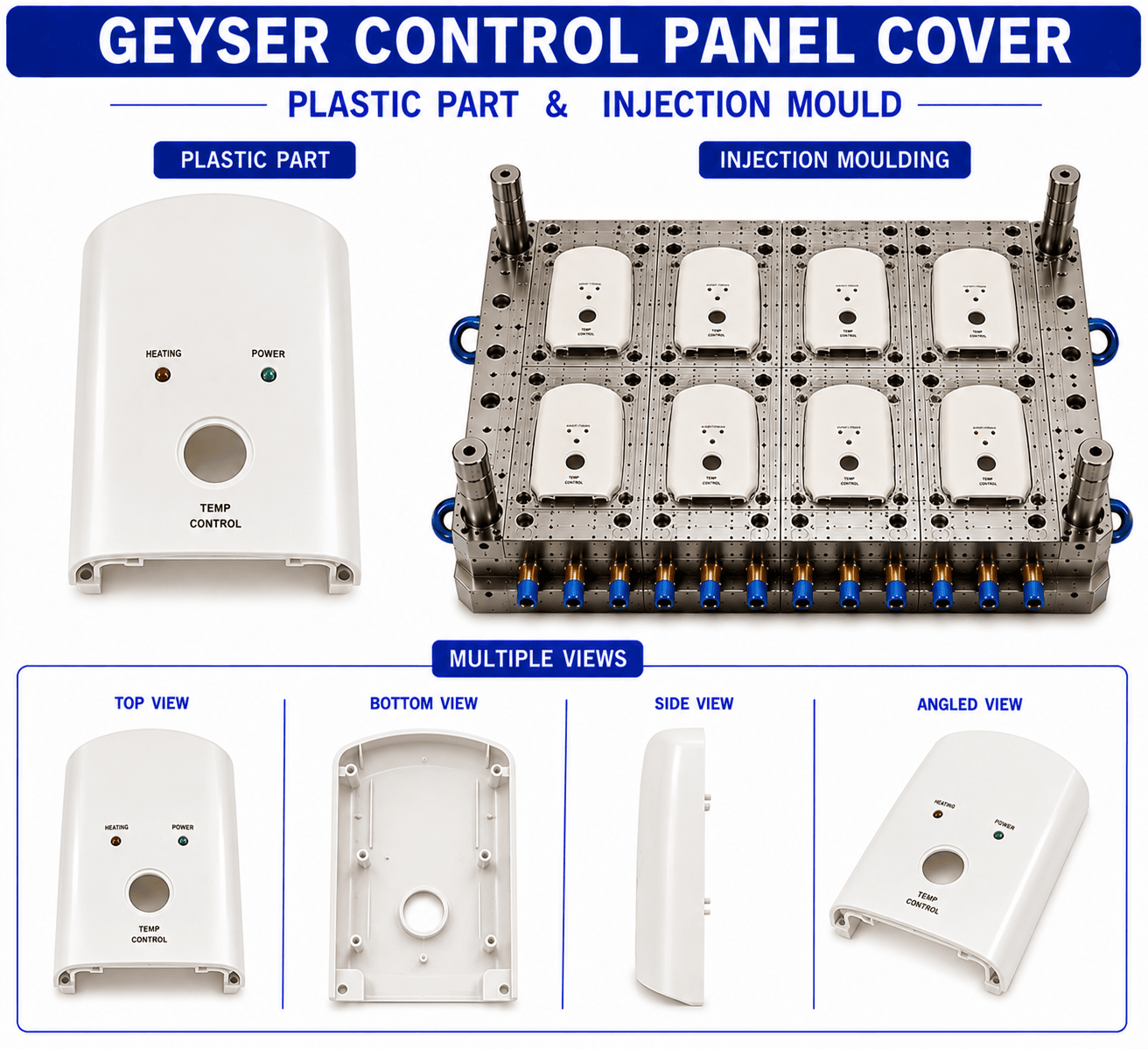 Geyser Plastic Control Panel Cover Mould and Moulding Service